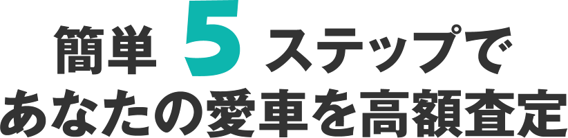 簡単5ステップであなたの愛車を高額査定